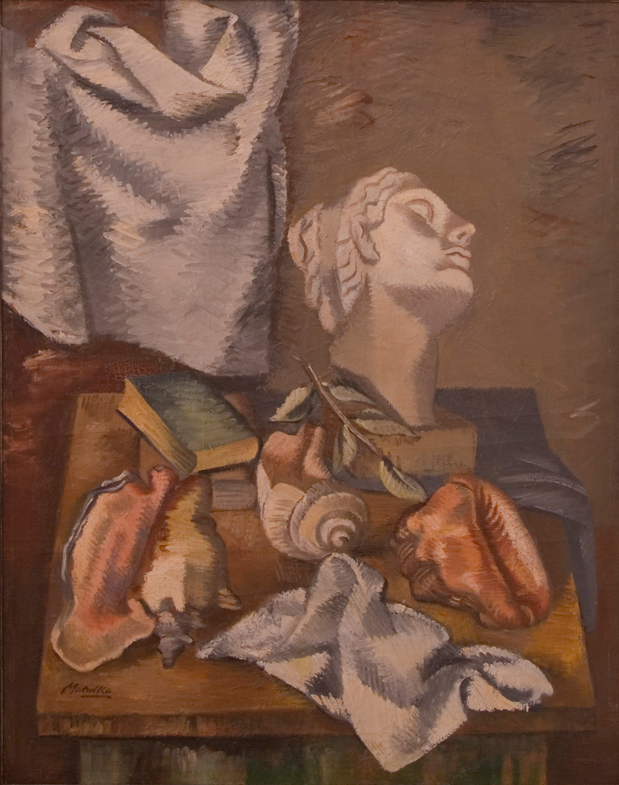 alt Still Life with Shells and Classical Head