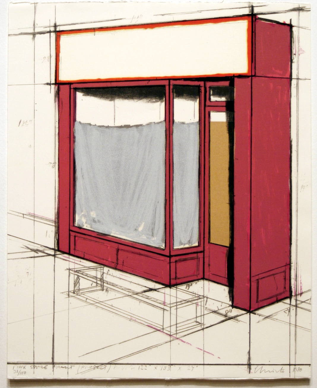 alt Pink Store Front, Project from Marginalia: Hommage to Shimizu, 1980