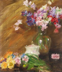 Wiles-Still Life with Bouquet and Sugar Bowl-inhouse