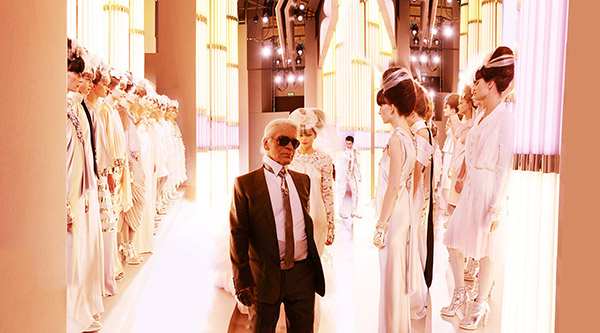 CHANEL, Karl and Brides, Paris, Haute Couture 2010 C-print by fine art photographer Simon Procter